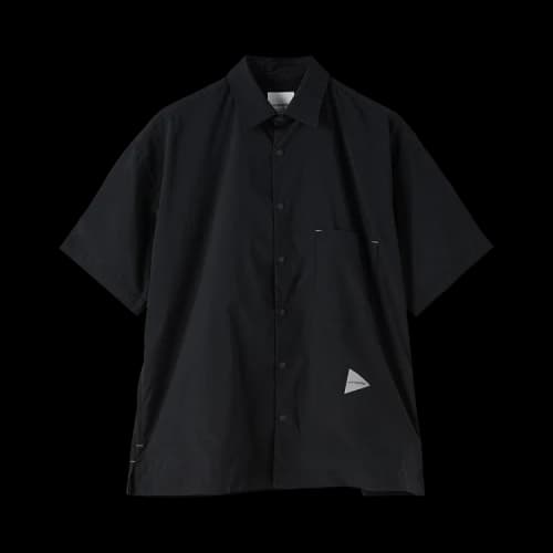 And Wander UV Cut Stretch Short-Sleeve Shirt 'Black'