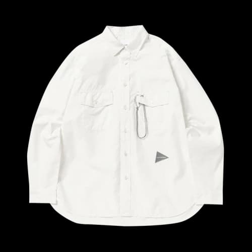 And Wander Cordura Typewriter Long-Sleeve Shirt 'White'