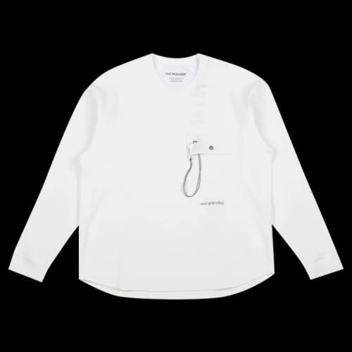 And Wander PE Waffle Long-Sleeve Tee 'White'