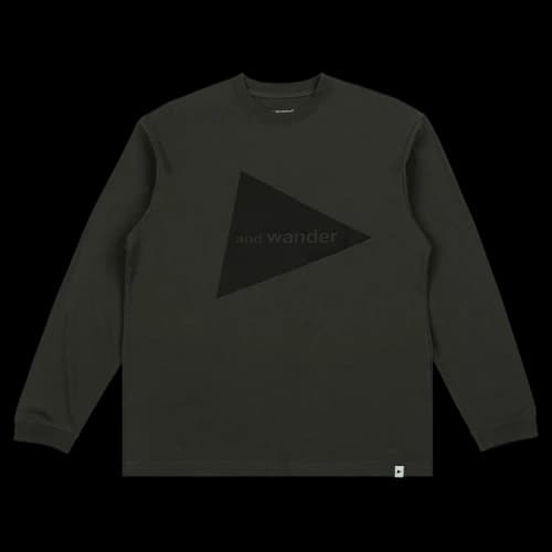 And Wander Logo Long-Sleeve Tee 'Charcoal'