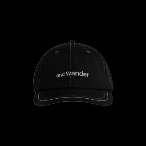 And Wander Cotton Twill Cap 'Black'
