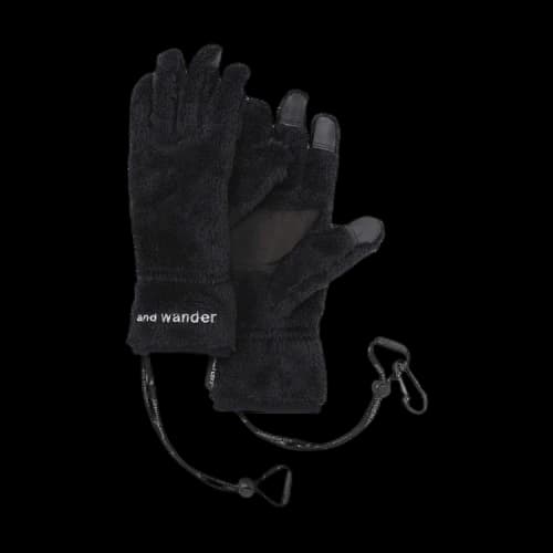 And Wander High Loft Fleece Gloves 'Black'