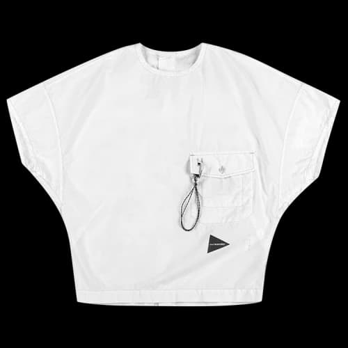 And Wander Cordura Typewriter Short-Sleeve Pullover 'White'