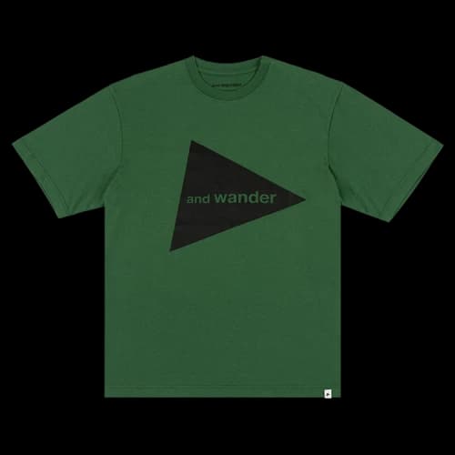 And Wander Big Logo Short-Sleeve Tee 'Green'