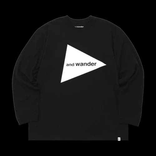 And Wander Logo Long-Sleeve Tee 'Black'