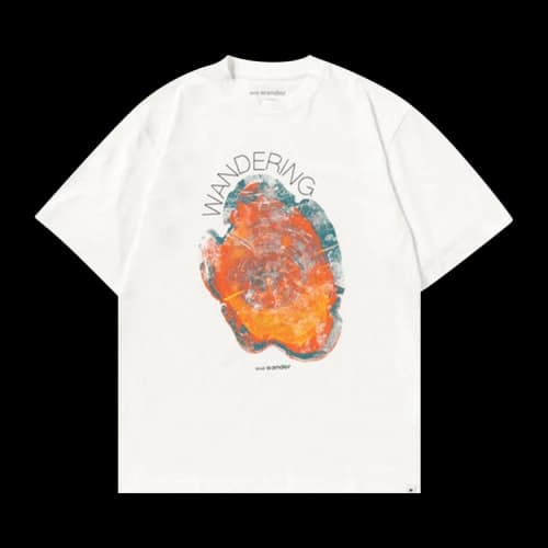And Wander Wandering Printed Tee 'White'