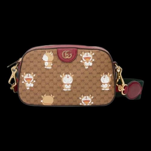 Gucci x Doraemon Small Shoulder Bag 'Ebony Beige' (Women's)