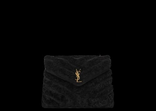 Saint Laurent Loulou Quilted Y Patchwork Chain Bag Noir