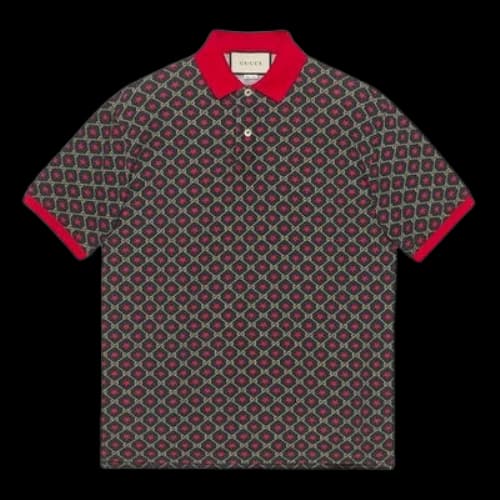 Gucci SS20 Star Cotton Short Sleeves Luxury Polos 'Red'