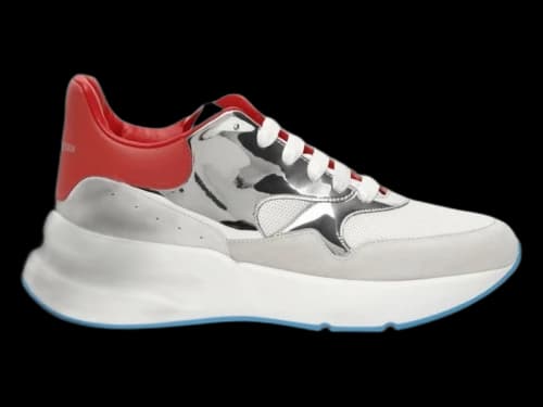 Alexander McQueen Runner White Red SIlver