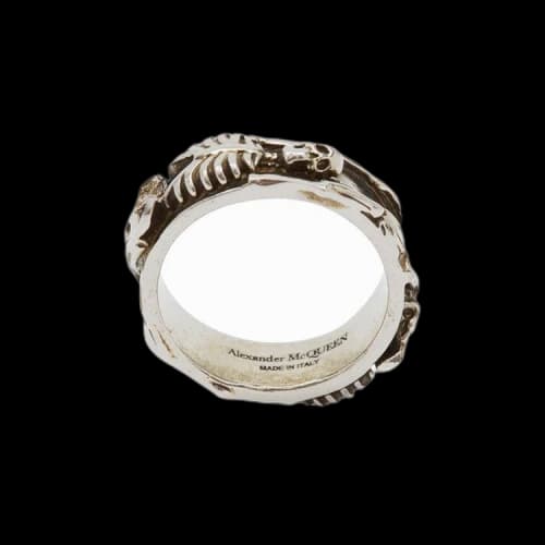 Alexander McQueen Dancing Skeleton Ring 'Silver'