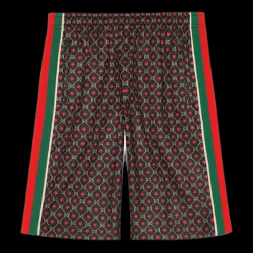 Gucci Star Print Track Shorts 'Brown Green Red'