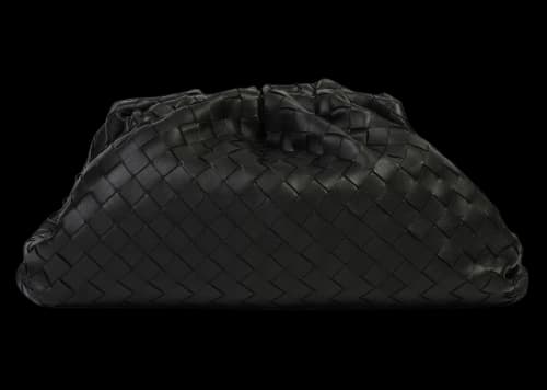 Bottega Veneta Intrecciato Pouch Bag Black
