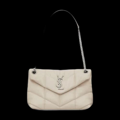 Saint Laurent Loulou Puffer Shoulder Bag 'Crema Soft'
