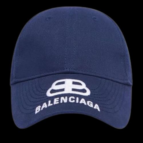 Balenciaga BB Logo Visor Baseball Cap 'Navy'