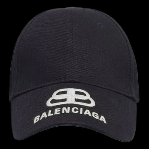 Balenciaga BB Logo Visor Baseball Cap 'Black'