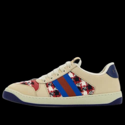 Gucci Screener Low-Top Sneakers 'Beige Navy Red' (Women's)