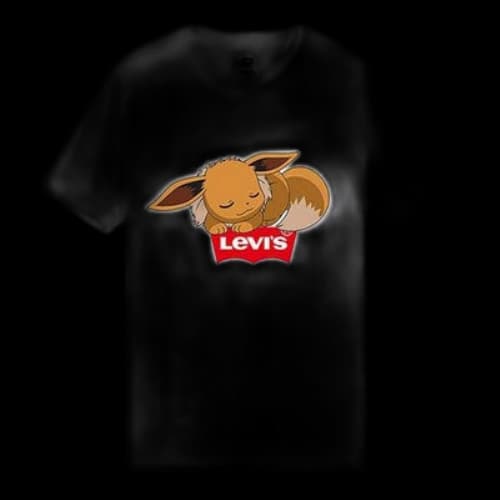 LEVI'S Levis x POKEMON Crossover Cartoon Printing Short Sleeve White