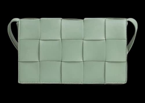 Bottega Veneta Cassette Intreccio Crossbody Bag New Sauge