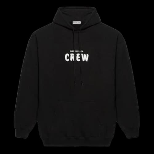Balenciaga Crew Printing Black