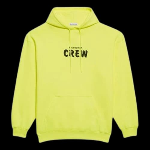 Balenciaga Crew Printing Hoodie Yellow (Women's)