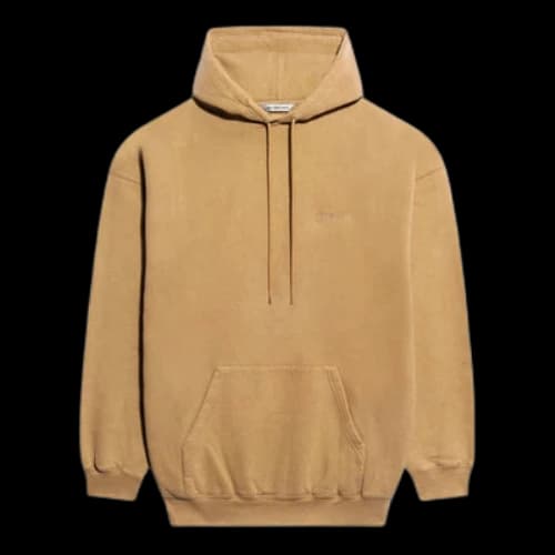 Balenciaga Chest Alphabet Logo Embroidered Hoodie Khaki (Women's)