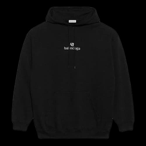 Balenciaga Alphabet Printing Long Sleeves Hoodie Black (Women's)