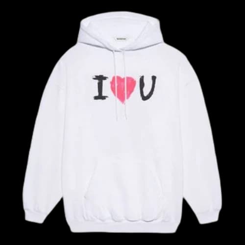 Balenciaga SS21 Printing Hoodie White (Women's)