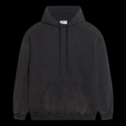 Balenciaga Embroidered Logo Hoodie 'Black' (Women's)