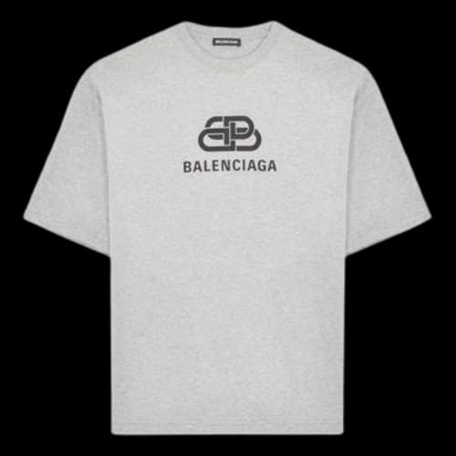Balenciaga Interlocked BB Regular Fit T-shirt 'Grey'
