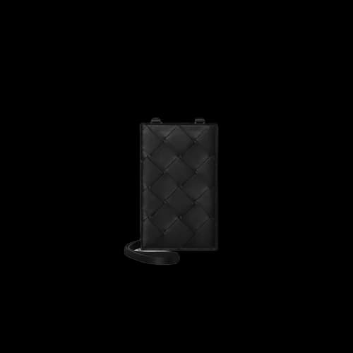 Bottega Veneta Leather Card Holder Black