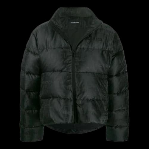 Balenciaga Embroidered Logo Puffer Jacket 'Black'