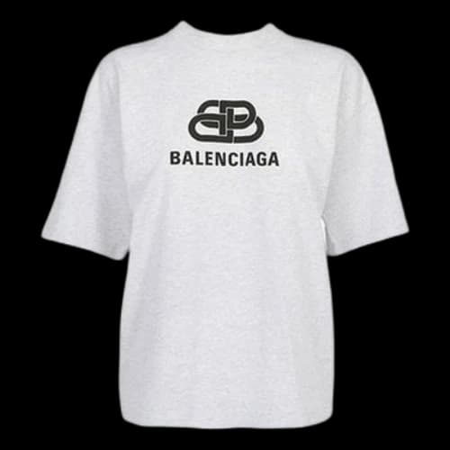 Balenciaga Logo Short Sleeve Gray
