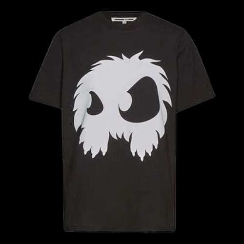 McQ Alexander McQueen Monster Small Monster Printing Short Sleeve Black