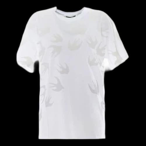 McQ Alexander McQueen SS21 Swallow Pattern Short Sleeve White