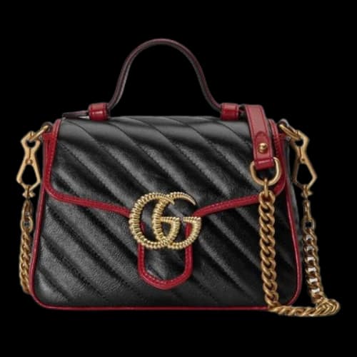 Gucci GG Marmont Series mini hand Bag Single Shoulder Bag Black (Women's)