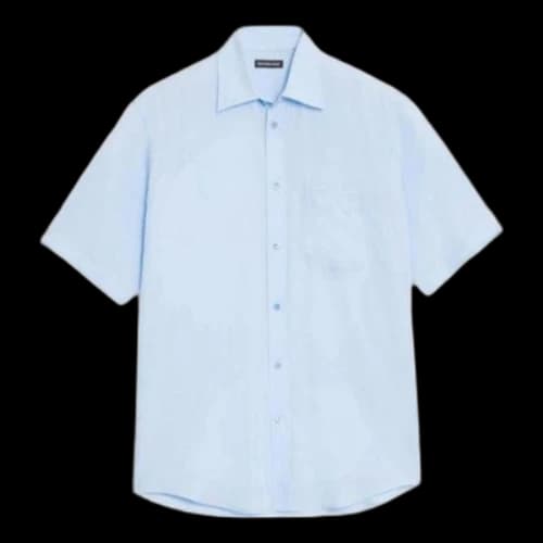 Balenciaga Short Sleeve Shirt 'Light Blue'