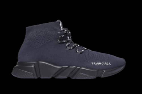 Balenciaga Speed Trainer Lace Up Gris Acier