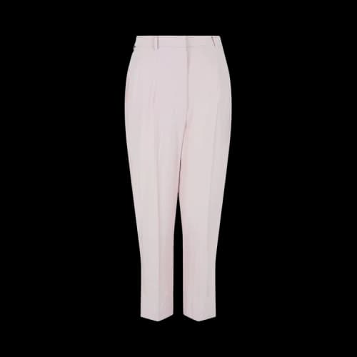 Alexander McQueen Women's Straight Leg Cigarette Trousers Porcelain