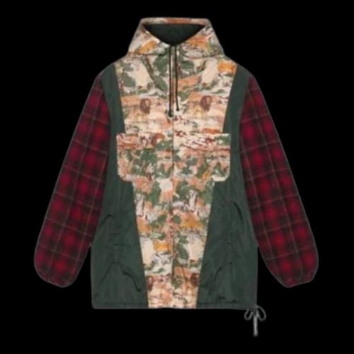 Gucci Nylon Jacket With Feline Print 'Green'