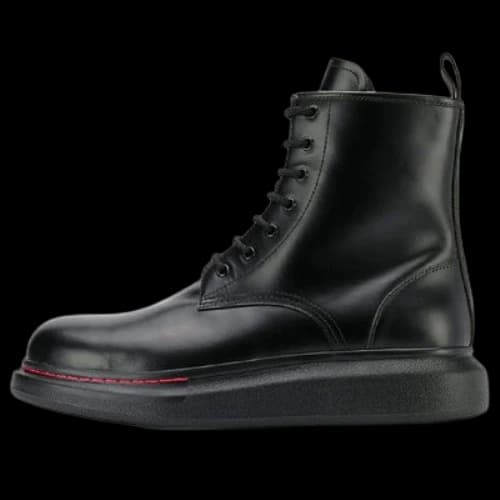 Alexander McQueen Ankle Leather Boot 'Black'