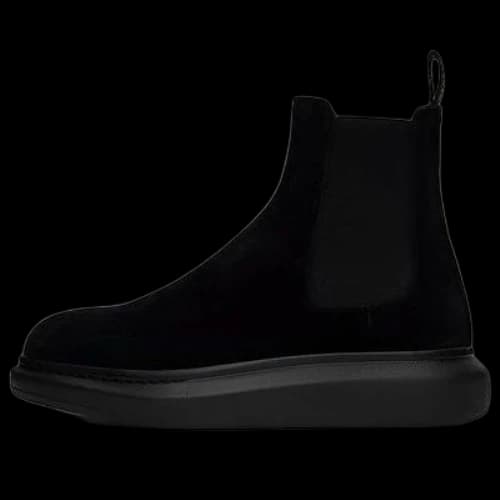Alexander McQueen Suede Chelsea Boots 'Black'