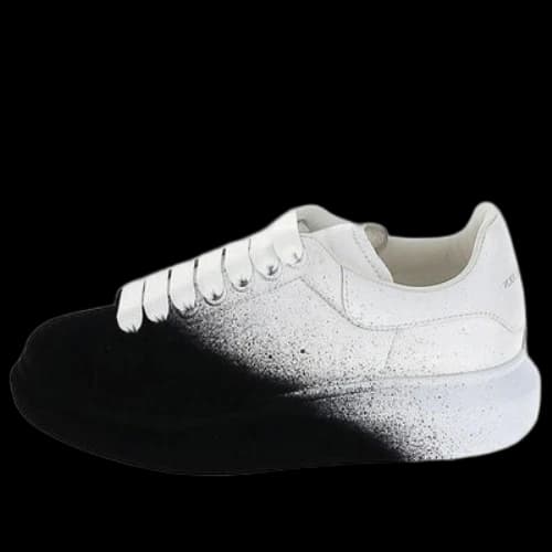 Alexander McQueen Oversized Sneaker 'White Black Velvet Spray'
