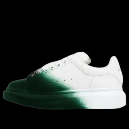 Alexander McQueen Oversized Sneaker 'White Green Velvet Spray' (Women's)