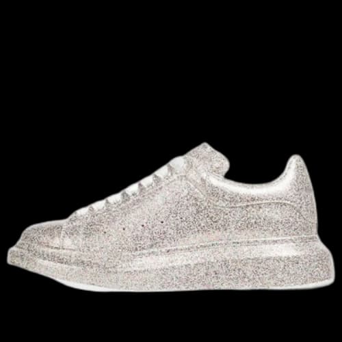 Alexander McQueen Oversized Sneaker Glitter 'Silver' (Women's)