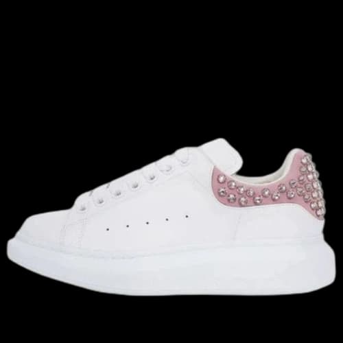 Alexander McQueen Sequin Oversize Shoes 'White Pink' (Women's)