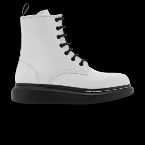Alexander McQueen Hybrid Lace-Up Boot 'White Black'