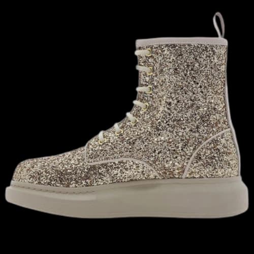 Alexander McQueen Ankle Boots 'Gold Glitter' (Women's)