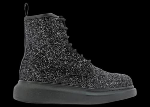 Alexander McQueen Hybrid Ankle Boots Black Glitter (Women's)