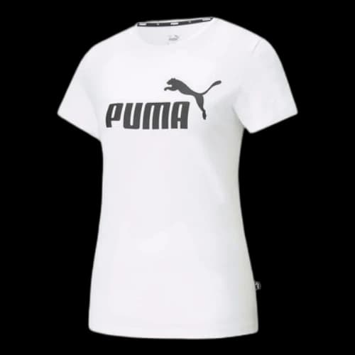 PUMA Essentials Logo T-shirt 'White Black' (Women's)